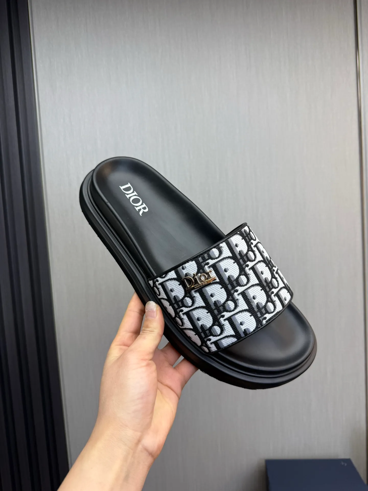 Men's shoes 260💰 Dior. Men's slippers🩴Official website 1:1 production 38-45 size 45 46 🉑️Customized original material shipped✅